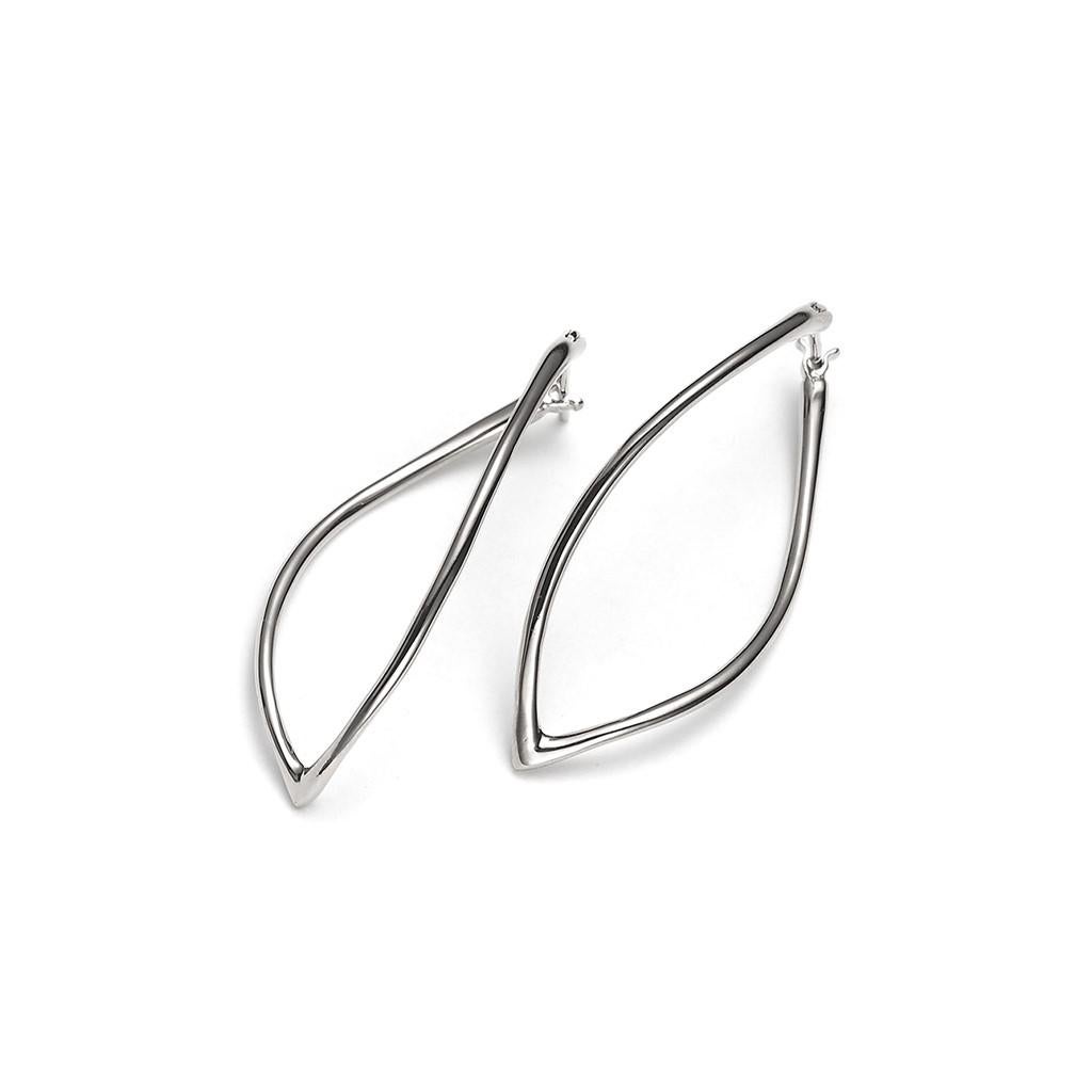 Mattioli Boucles d'oreilles Navettes en or blanc et diamants blancs Pour femmes en vente