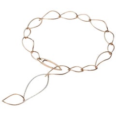 Mattioli: Lange Navettes-Halskette aus Roségold
