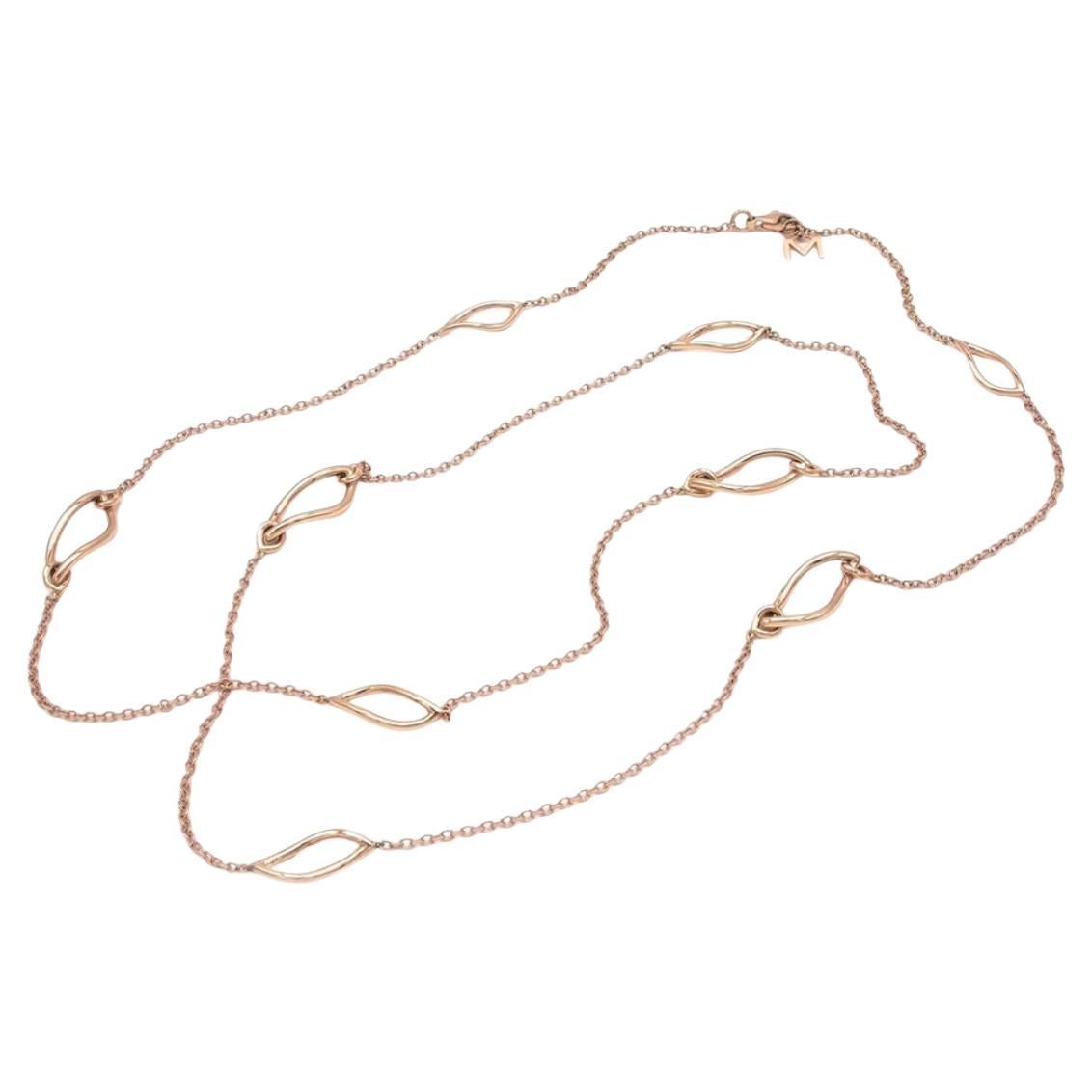 Mattioli Navettes Sautoir Halskette aus 18K Roségold