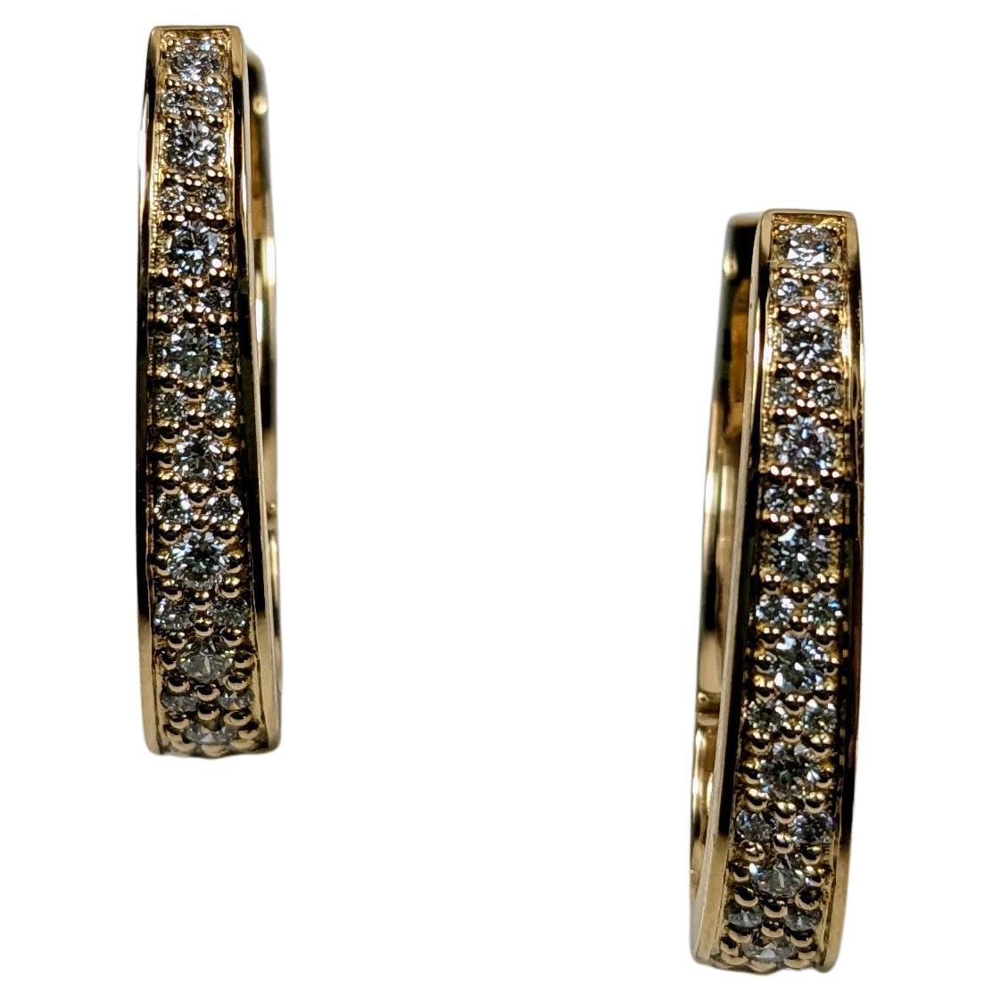 Mattioli New Puzzle Orecchini grandi in oro giallo 18 carati e diamanti