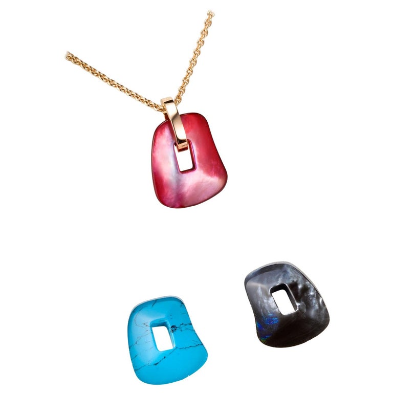 Mattioli Pendant 18k in Yellow Rose or White Gold and 3 Colored Puzzles