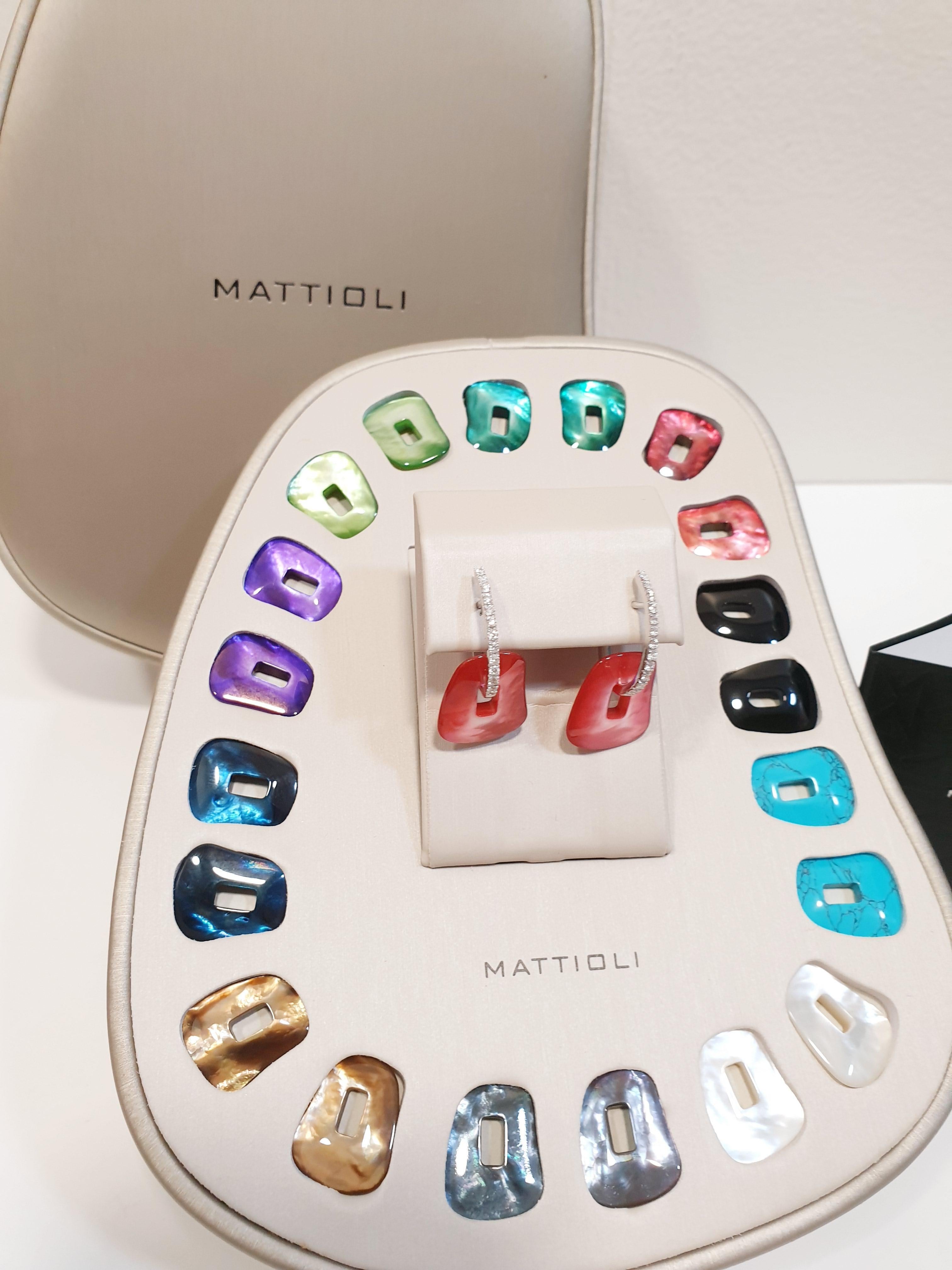 Mattioli Puzzle - Boucles d'oreilles en or rose 18 carats de petite taille en vente 1