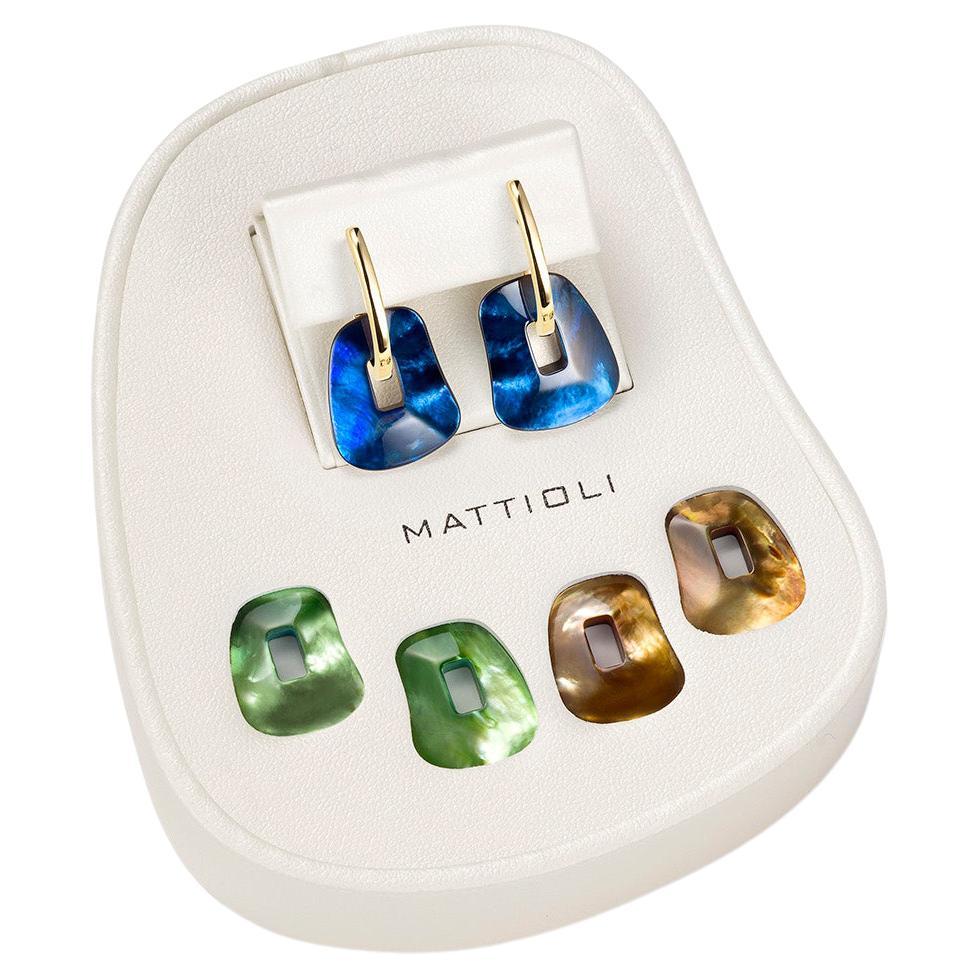 Mattioli Puzzle - Boucles d'oreilles en or rose 18 carats de petite taille en vente