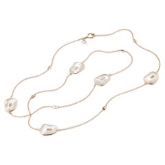 Mattioli Puzzle  18k Gold & Natural Mother of Pearl Necklace