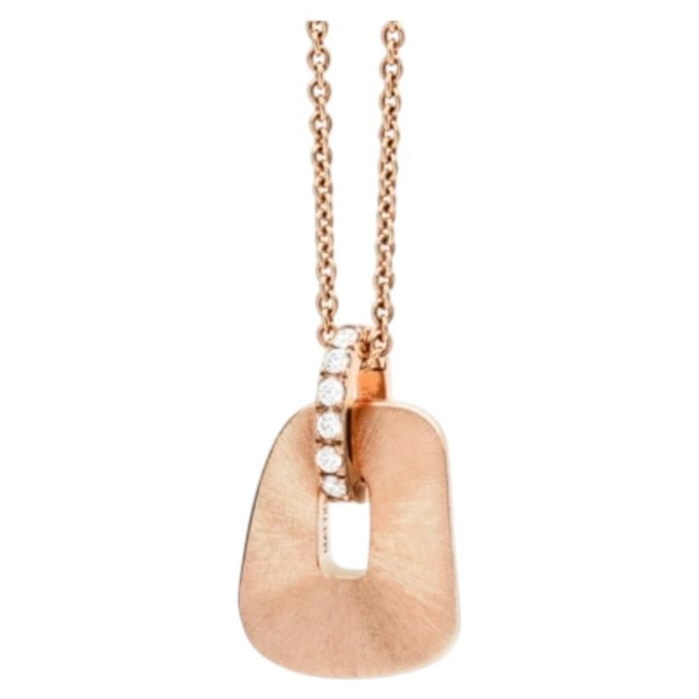 Mattioli Puzzle 18k hand engraved Rose gold & diamonds pendant