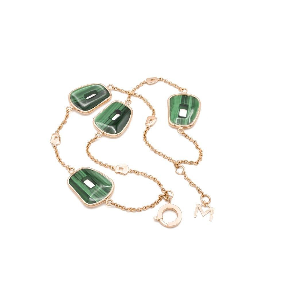 Mattioli Puzzle  18k  Rose Gold , Malachite and  Diamonds Earrings For Sale 4