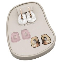 Mattioli Puzzle 18k white Medium Size Earrings Kit of Three