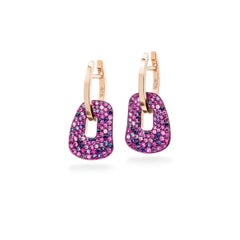 Mattioli Puzzle Arlecchino Medium Earrings in Rose Gold and White Diamonds