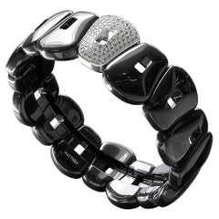 Puzzle Mattioli negro  Colección Cerámica 18K blanca  oro  y diamante  Pulsera