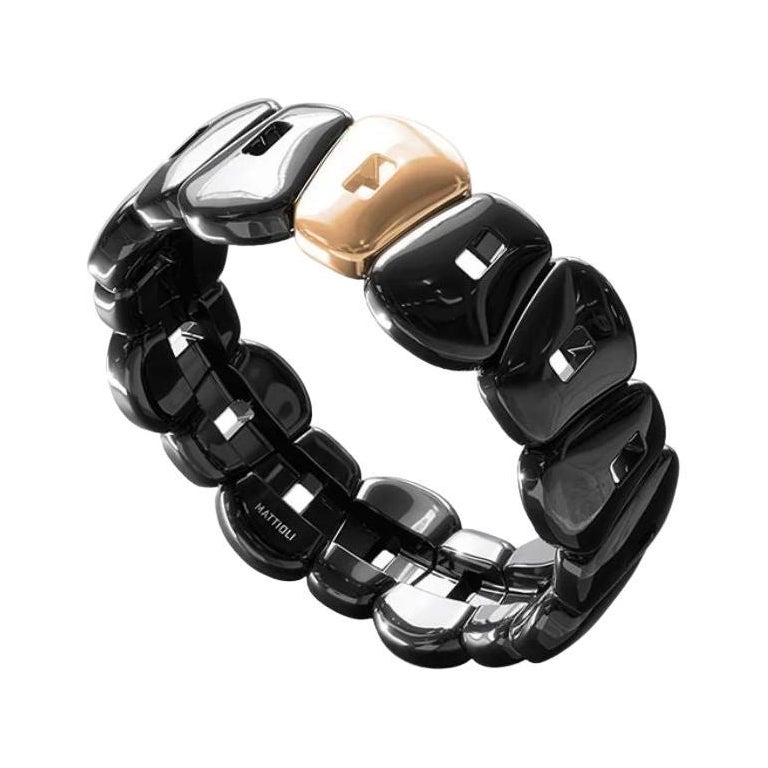 Mattioli Puzzle Black Ceramic Collection 18K yellow gold