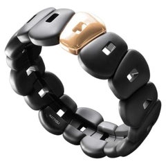 Mattioli Puzzle Black Matt & Black Polished Ceramic Collection Oro giallo 18 carati