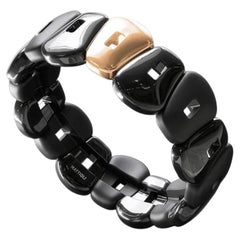 Mattioli Puzzle Black Matt & Black Polished Ceramic Collection 18K yellow gold