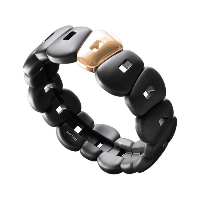 Mattioli Puzzle Black Matt Ceramic Collection 18K rose gold