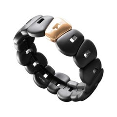 Mattioli Puzzle Black Matt Ceramic Collection 18K rose gold