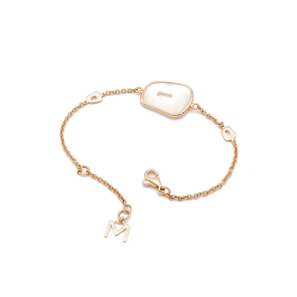 Bracelet in 18k rose gold and natural mother of pearl.
Length: 190 mm/ 7,48 inches

Important information for this ORDER !
Request availability if in stock inmediate shipping
If need production time is 4-5 weeks 

READY TO SHIP
*Shipment of this