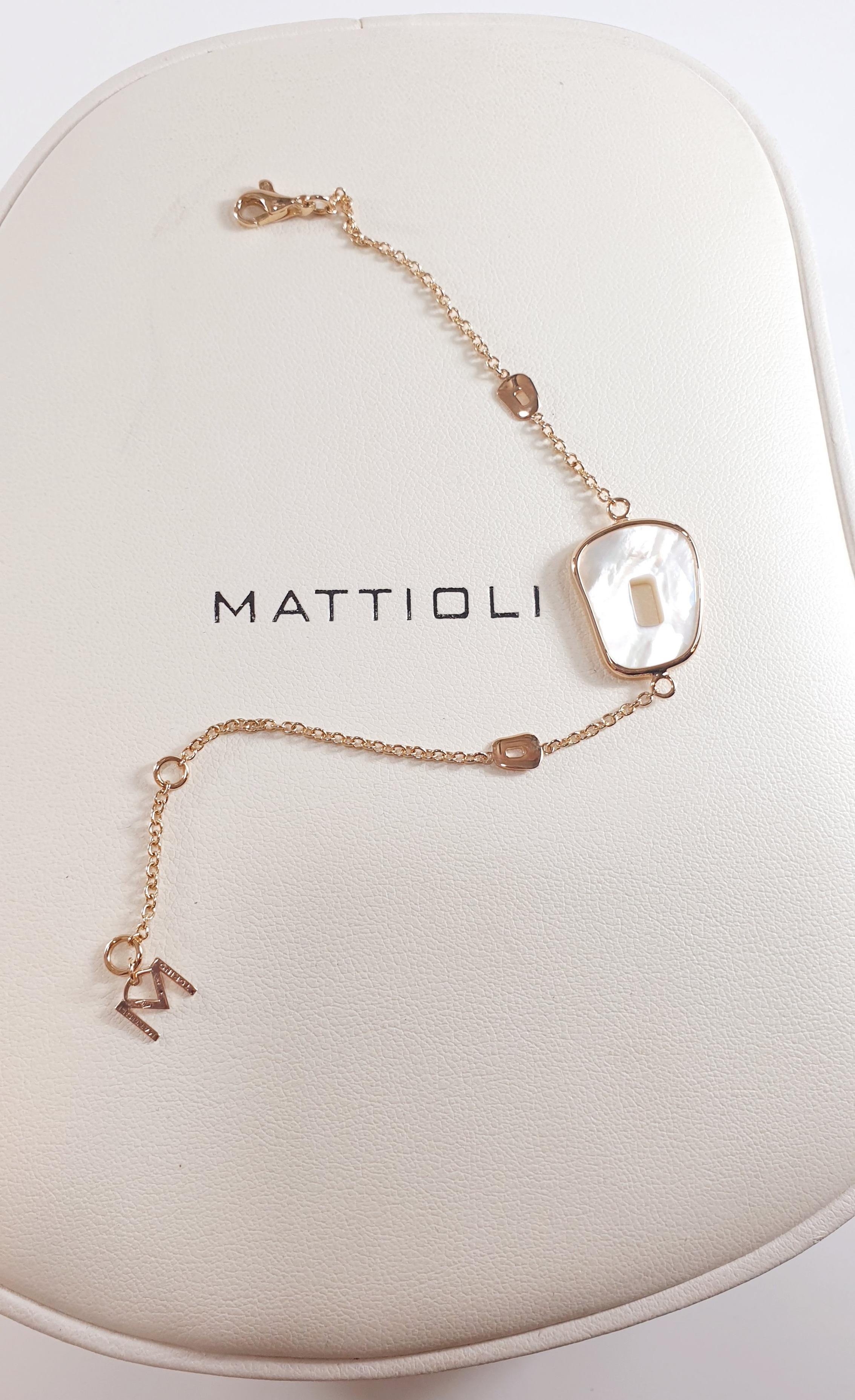 Uncut Mattioli Puzzle Bracelet Rose Gold For Sale