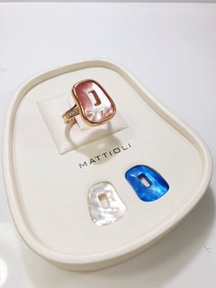 Mattioli, bague puzzle en or rose 18 carats avec 3 puzzles et diamants