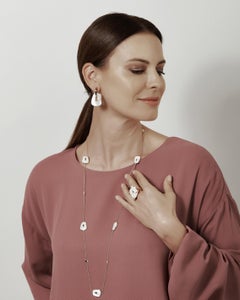 Mattioli Puzzle Collection 18 Karat White Gold, Diamonds, Black Onyx S Necklace