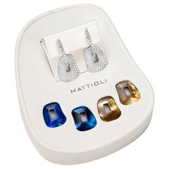 Mattioli Puzzle Collection 18 Karat White Gold Pavé of Diamonds Earrings