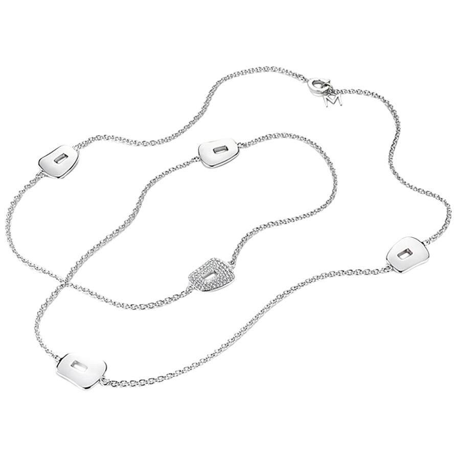 Mattioli Puzzle Collection 18 Karat White Gold, White Diamonds Chanel Necklace