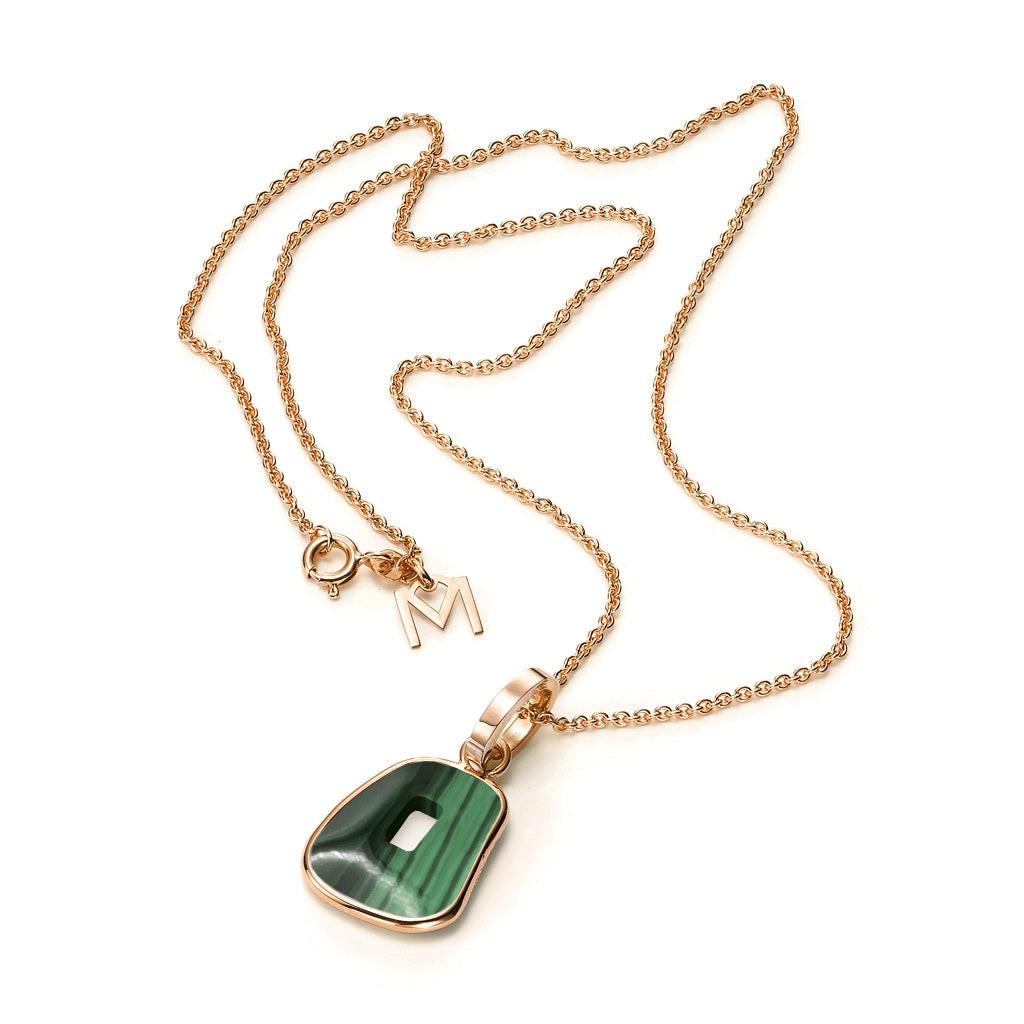 Mattioli Puzzle Collection 18k Gold  and Malachite and brown diamonds Pendant For Sale 5