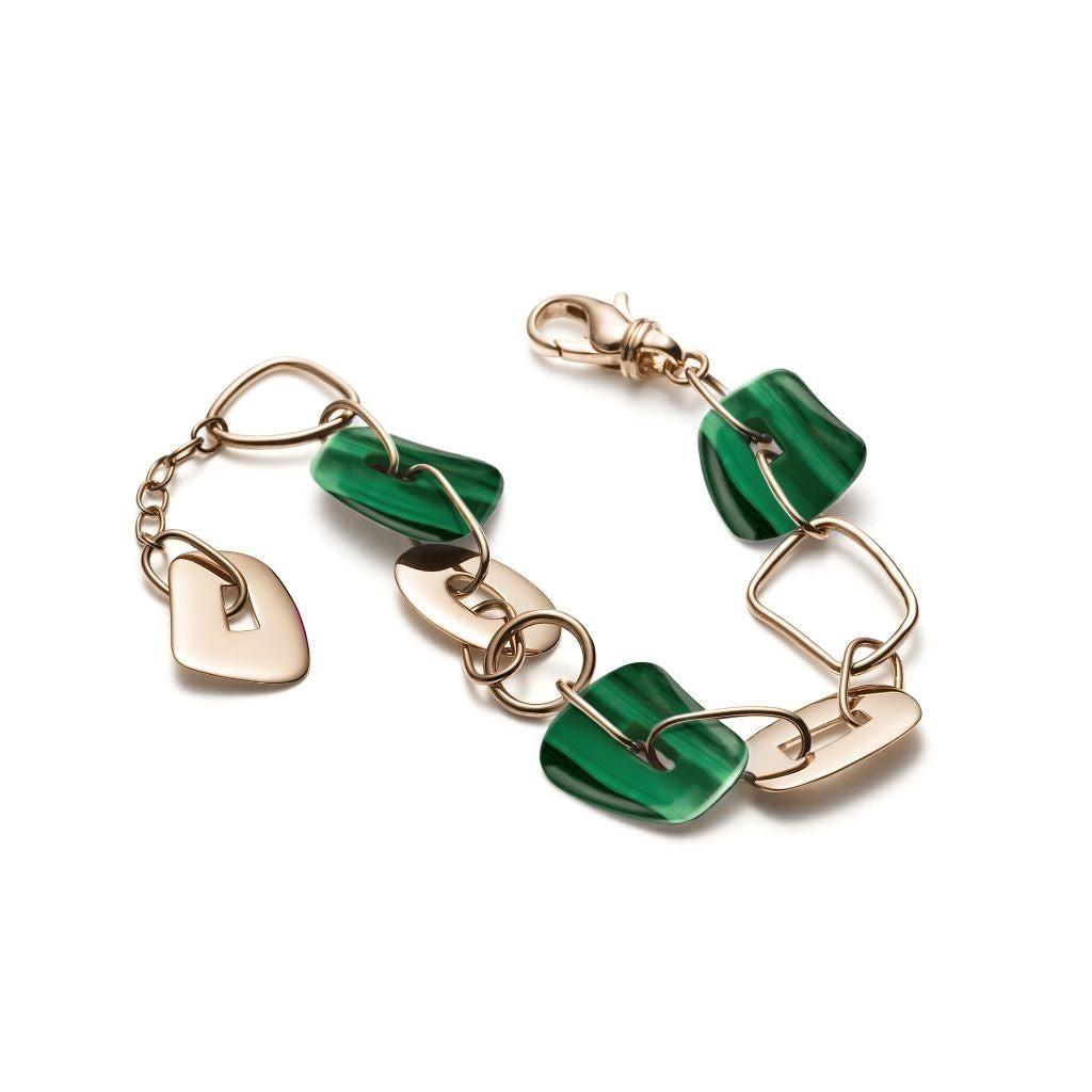 Mattioli Puzzle Collection 18k Gold  and Malachite and brown diamonds Pendant For Sale 7