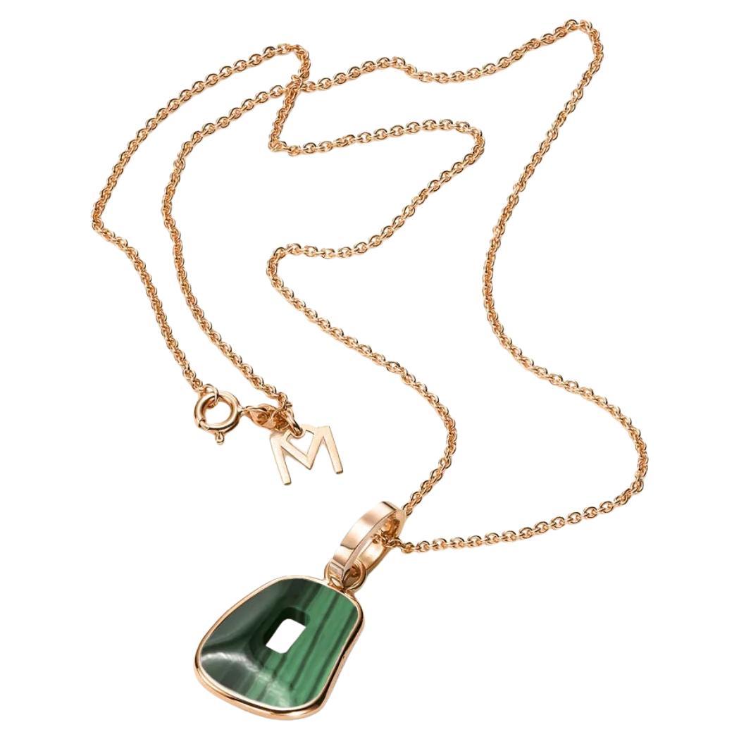 Mattioli Puzzle Collection 18 Karat Rose Gold and Malachite Necklace and brown diamonds
Pendant in 18k rose gold and malachite or with 0,18 ct. brown/white diamonds
Sizes 17 to 19cm upon request
Products available on request in yellow gold or white