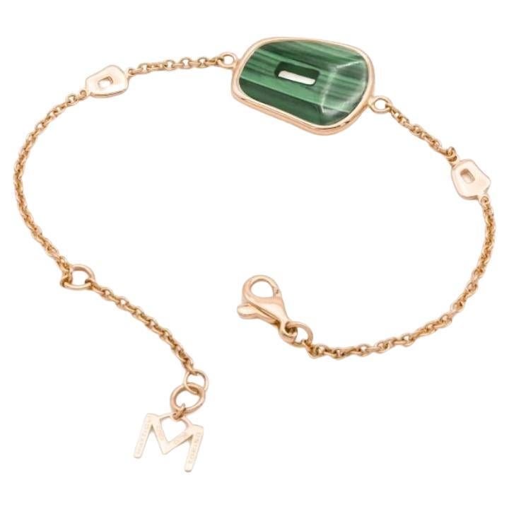 Contemporary Mattioli Puzzle Collection 18k Gold  and Malachite and brown diamonds Pendant For Sale