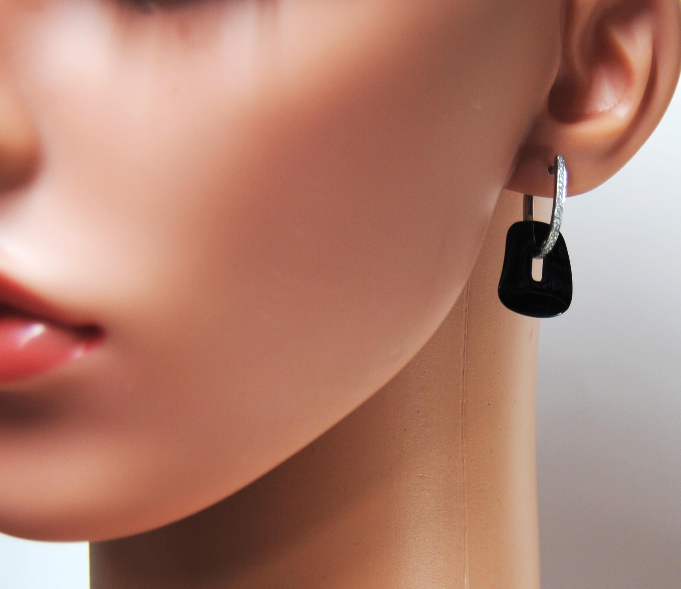 Brilliant Cut Mattioli Puzzle Collection 18K white Gold Earrings w/ Diamonds & 3 Pendants