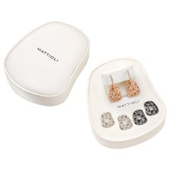 Mattioli Puzzle Collection 18k Gold Earrings with Diamonds Silver and Bronze