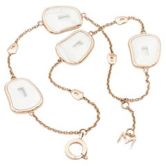 Colección Puzzle Mattioli Oro rosa de 18 quilates y pulsera de cerámica negra