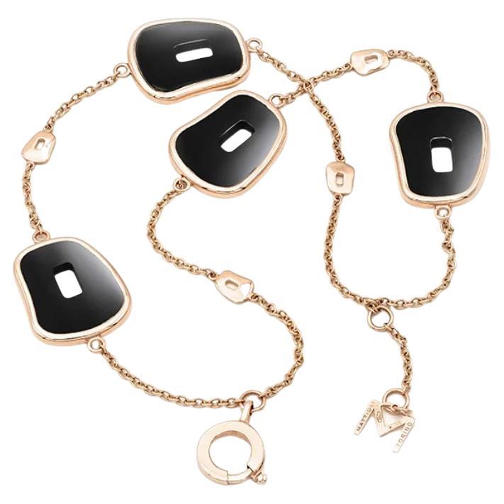 Mattioli Puzzle Collection Or rose 18k &  bracelet en céramique noire