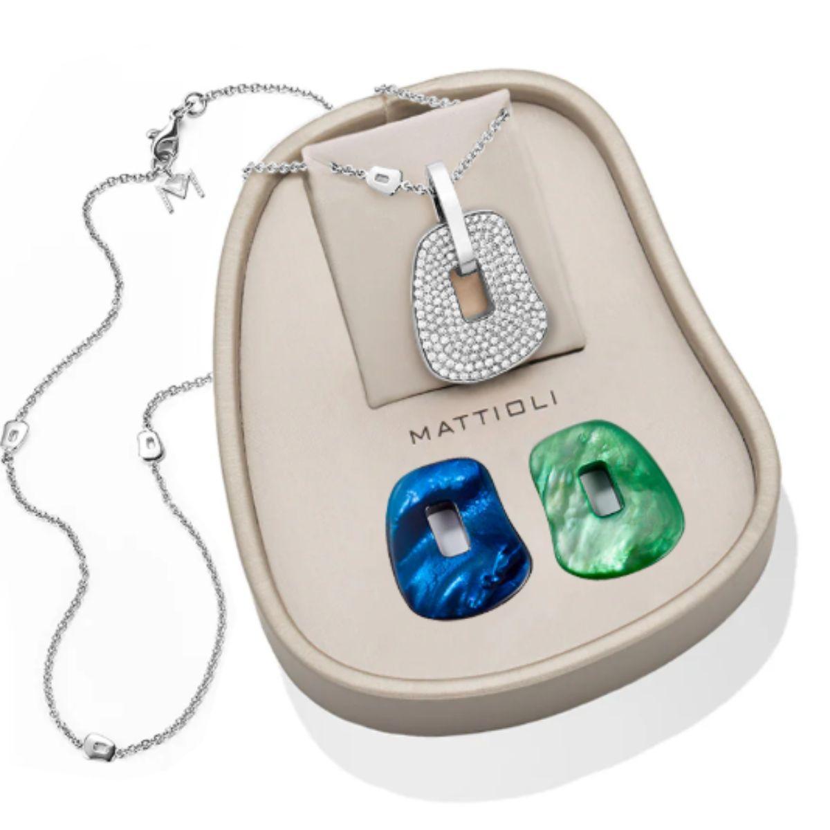 Mattioli Puzzle Collection 18k rose gold pendant box 2 colours & brown diamonds For Sale 5