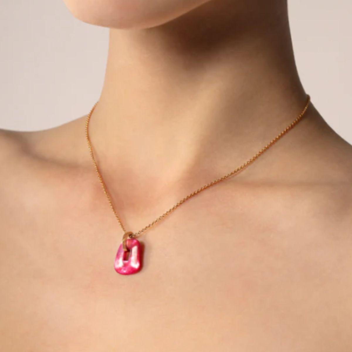 Mattioli Puzzle Collection 18k rose gold pendant box 2 colours & brown diamonds For Sale 7