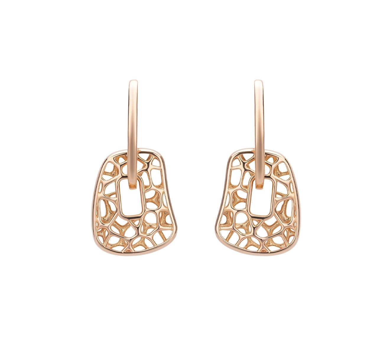Mattioli Puzzle Collection 18k rose gold pendant box 2 colours & brown diamonds For Sale 2