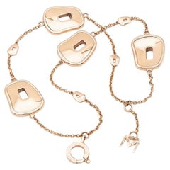 Mattioli Puzzle Collection 18k rose Gold Sautoir Necklace & white ceramic