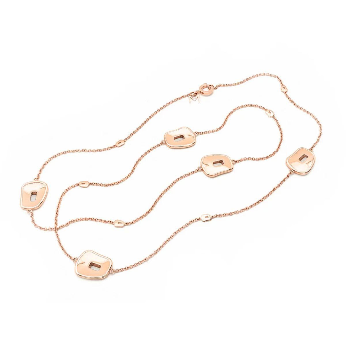 Mattioli Puzzle Collection S S Sautoir en or rose 18 carats et céramique blanche Neuf - En vente à Bilbao, ES