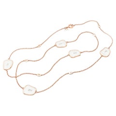 Mattioli Puzzle Collection S S Sautoir en or rose 18 carats et céramique blanche