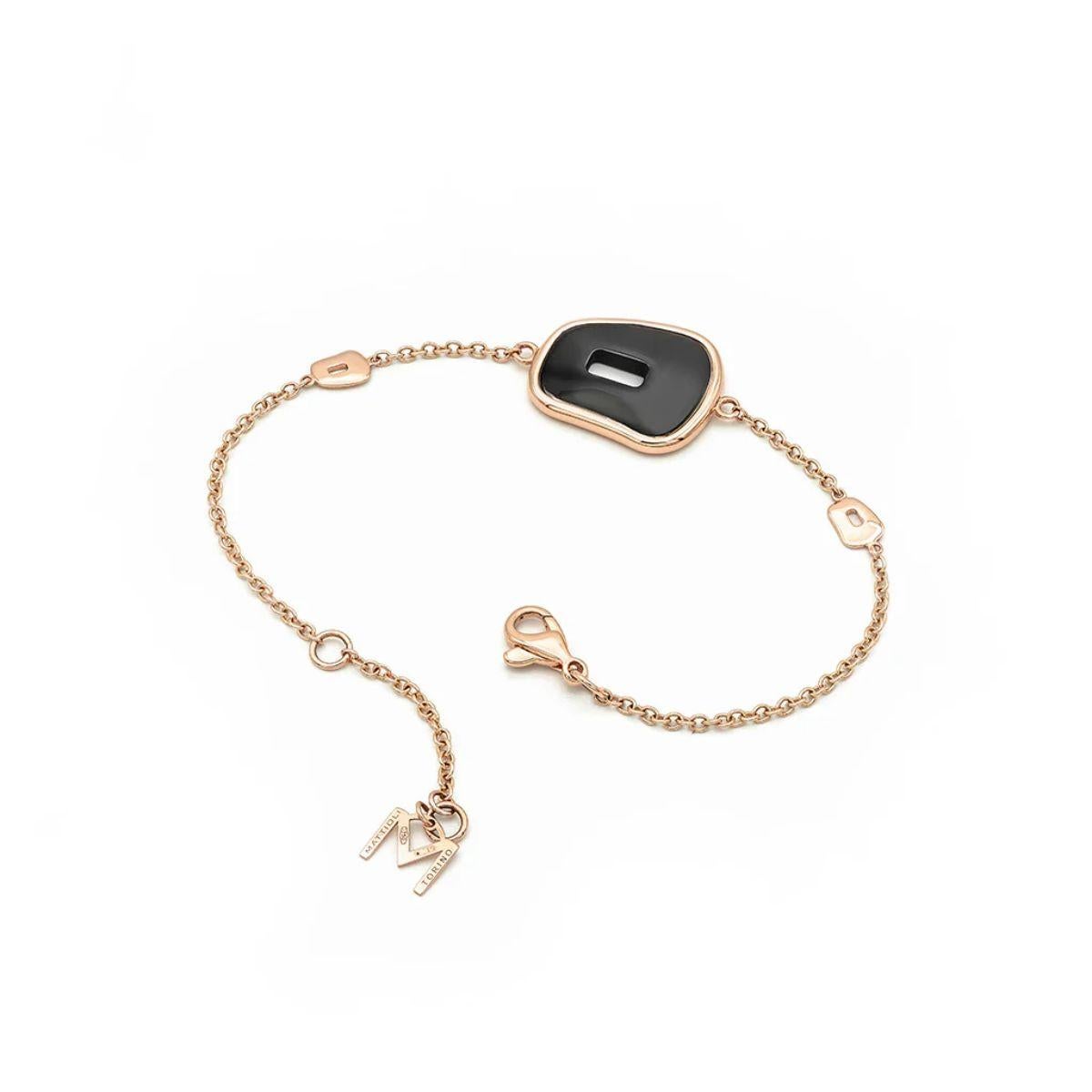 Mattioli Puzzle Collectional Or rose 18k  Bracelet en céramique blanche & Whiting en vente 1