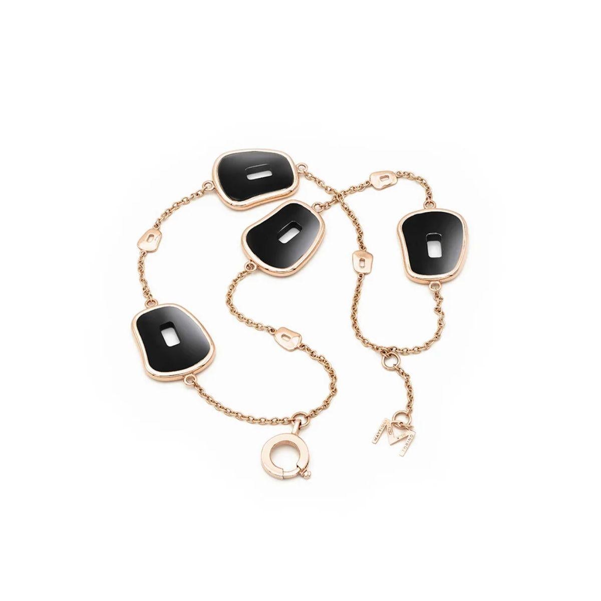 Mattioli Puzzle Collection 18k rose Gold &  Armband aus weißer Keramik (Zeitgenössisch) im Angebot