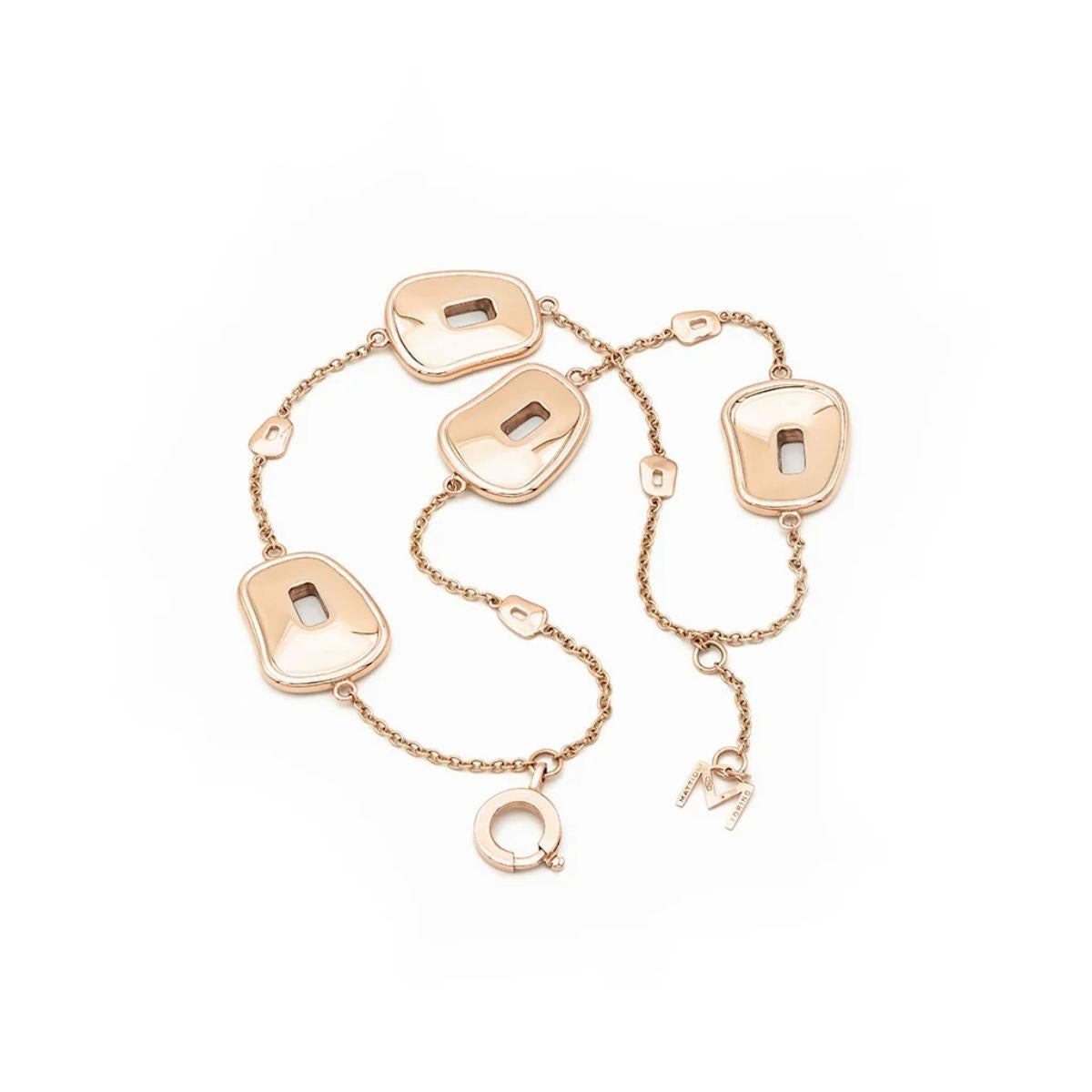 Mattioli Puzzle Collection 18k rose Gold &  Armband aus weißer Keramik im Zustand „Neu“ im Angebot in Bilbao, ES