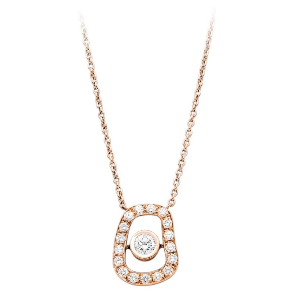 Mattioli Puzzle Diamonds Pendant in 18k Rose Gold and White Diamonds