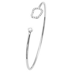 Mattioli Puzzle Diamonds bangle in 750 white gold with white diamonds