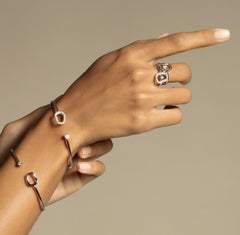 Bracciale Mattioli Puzzle Diamonds in oro rosa 18k e diamanti bianchi