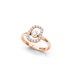Mattioli Puzzle Diamonds Medium Ring in 18k Rose Gold and White Diamonds