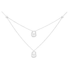 Mattioli Puzzle Diamonds necklace with pendant in 750 white gold with diamonds