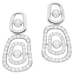 Pendientes Colgantes Mattioli Puzzle Diamantes en Oro Rosa/Blanco y Diamantes Blancos