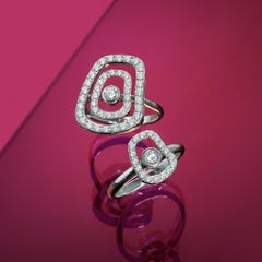 Mattioli Puzzle-Diamantenring aus 18 Karat Weißgold mit weißen Diamanten