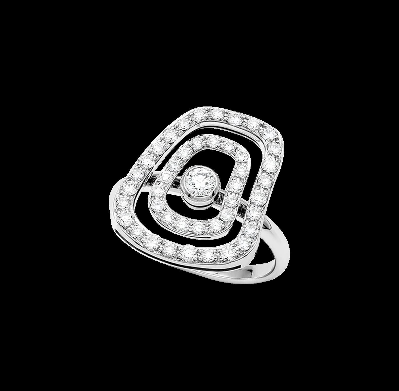 For Sale:  Mattioli Puzzle Diamonds Ring in 18k white gold with white diamonds 2