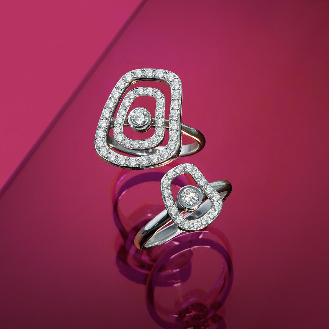For Sale:  Mattioli Puzzle Diamonds Ring in 18k white gold with white diamonds 3